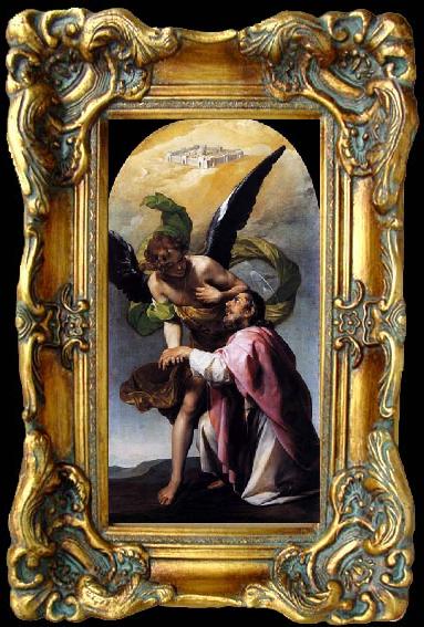 framed  Cano, Alonso Saint John the Evangelist-s Vision of Jerusalem, Ta045